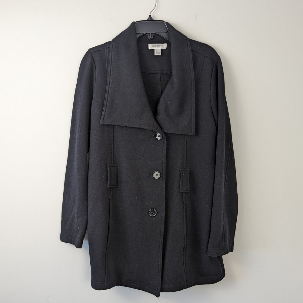 Motherhood Maternity Classic Black Pea Coat - Size Large